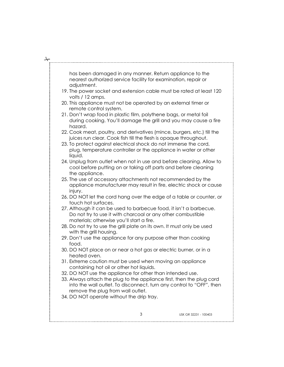 Kalorik USK GRB 32231 S User Manual | Page 3 / 20