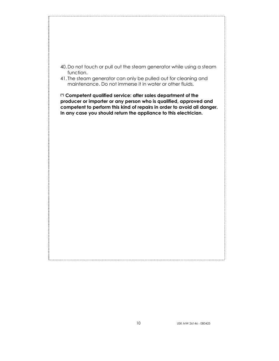 Kalorik MICROONDAS USK MW 26146 User Manual | Page 10 / 94