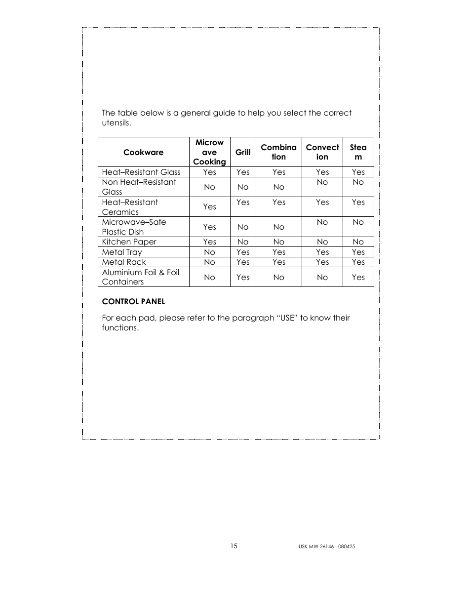 Kalorik MICROONDAS USK MW 26146 User Manual | Page 15 / 94