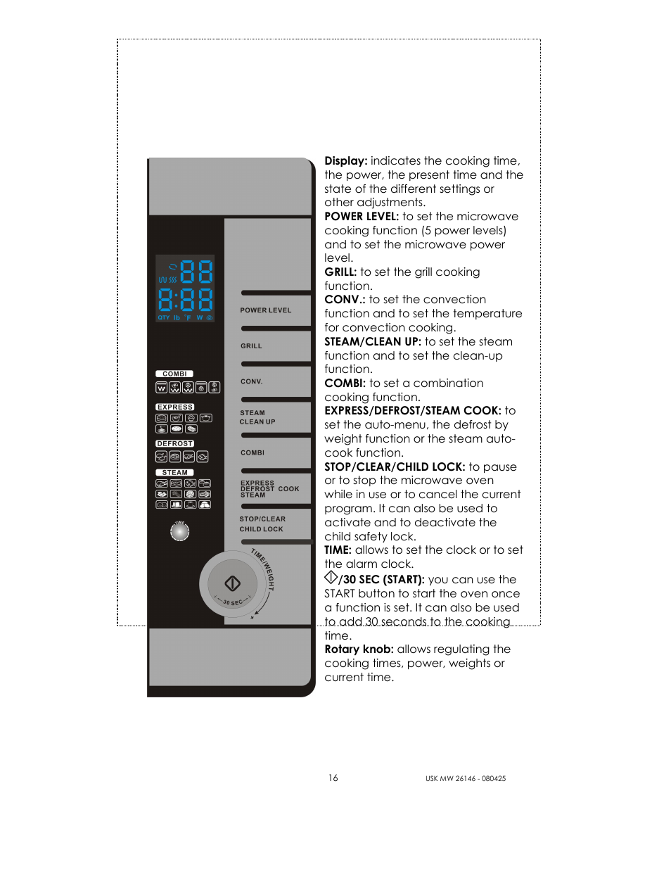 Kalorik MICROONDAS USK MW 26146 User Manual | Page 16 / 94