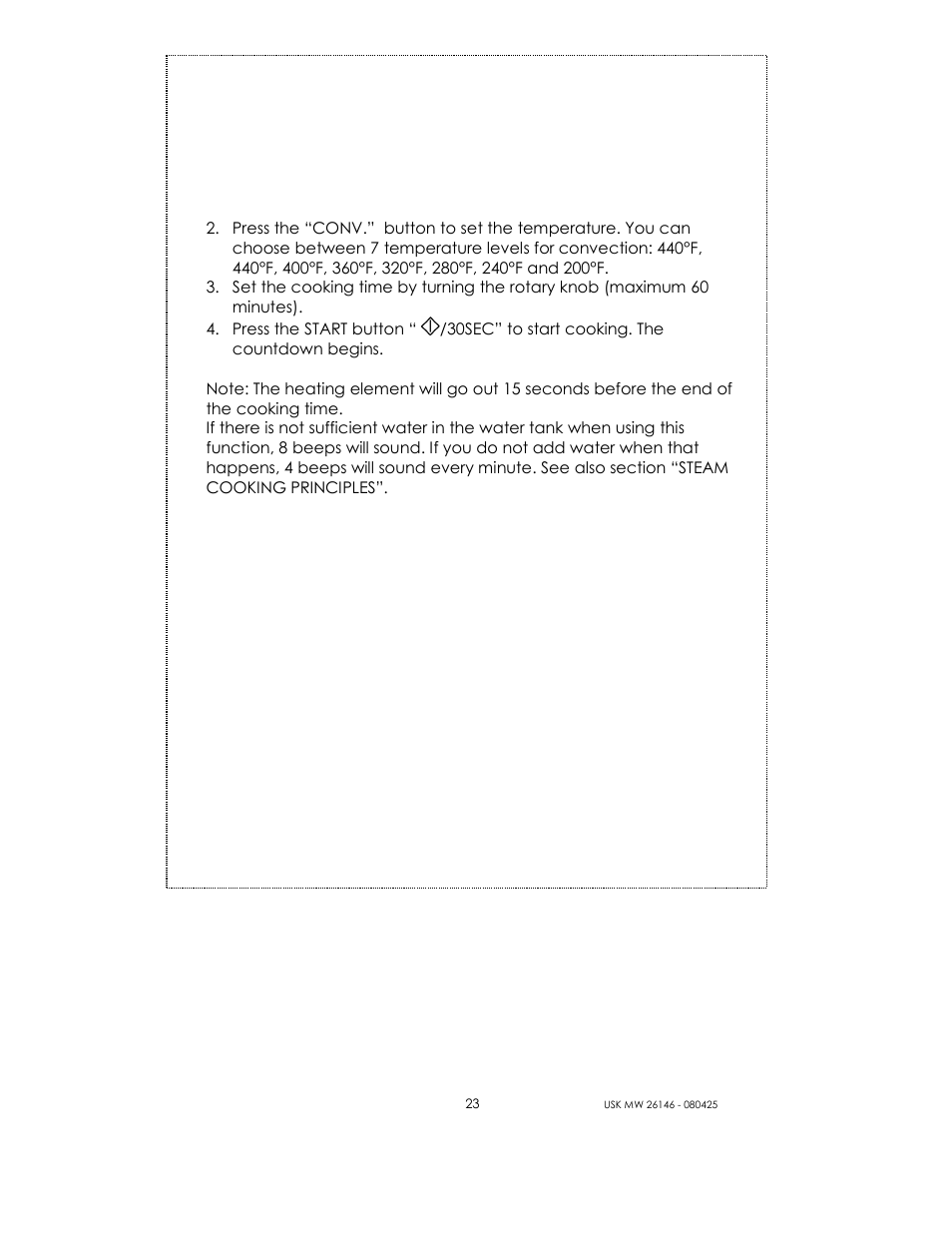 Kalorik MICROONDAS USK MW 26146 User Manual | Page 23 / 94