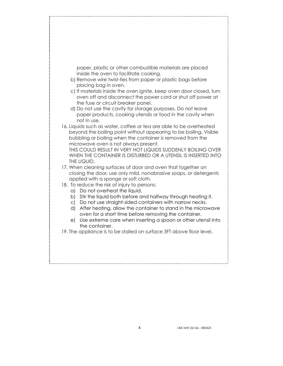 Kalorik MICROONDAS USK MW 26146 User Manual | Page 4 / 94