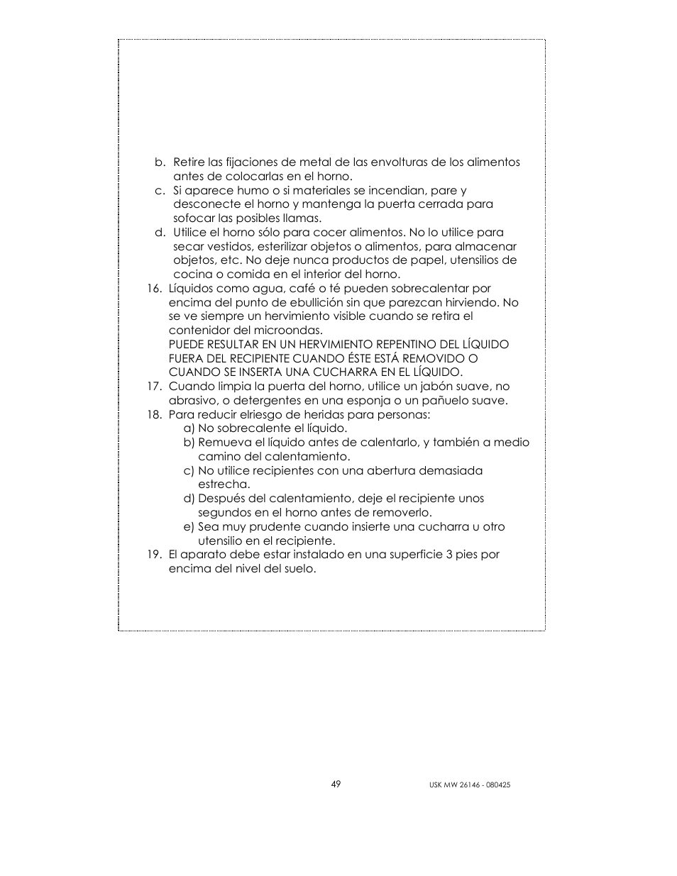 Kalorik MICROONDAS USK MW 26146 User Manual | Page 49 / 94