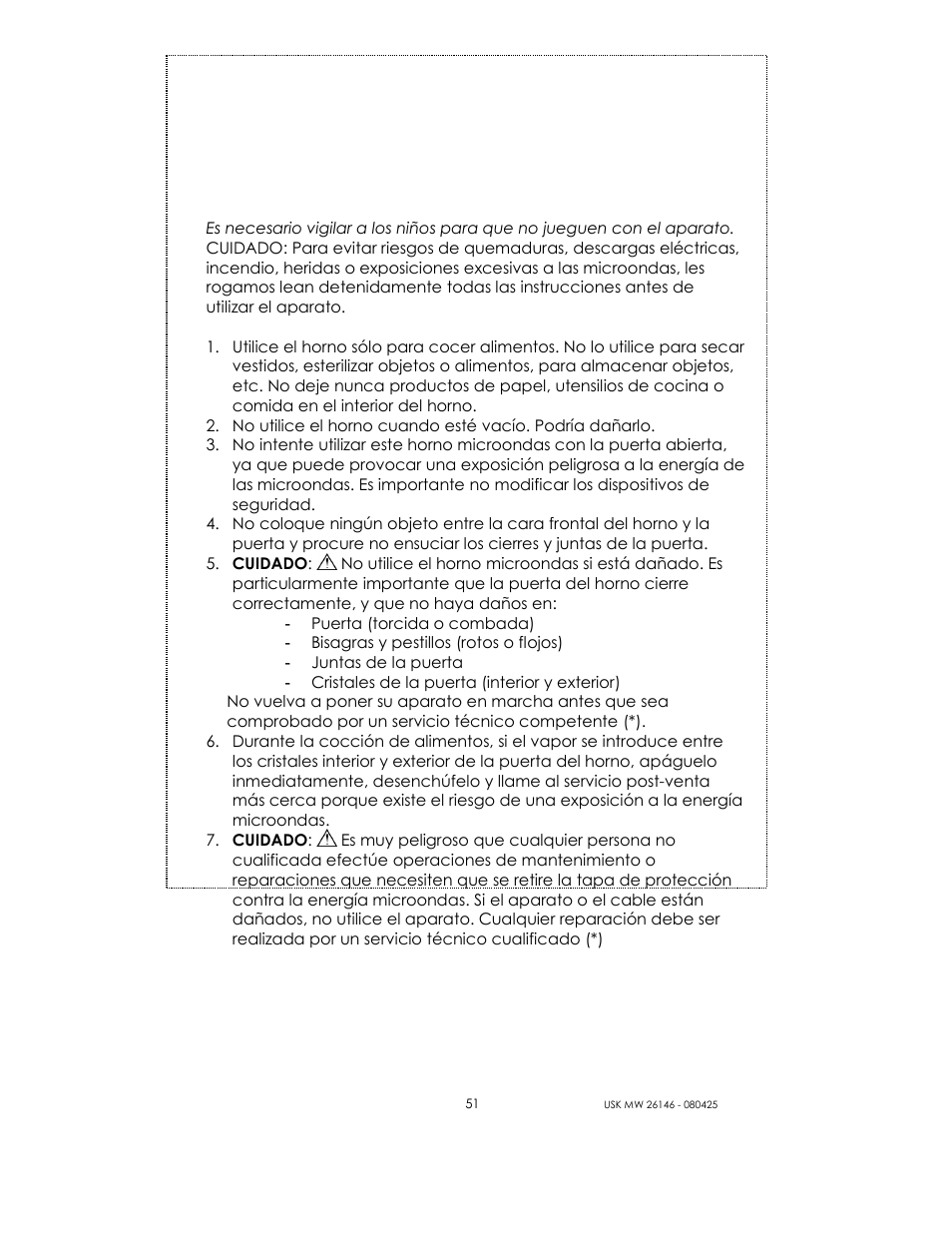 Kalorik MICROONDAS USK MW 26146 User Manual | Page 51 / 94