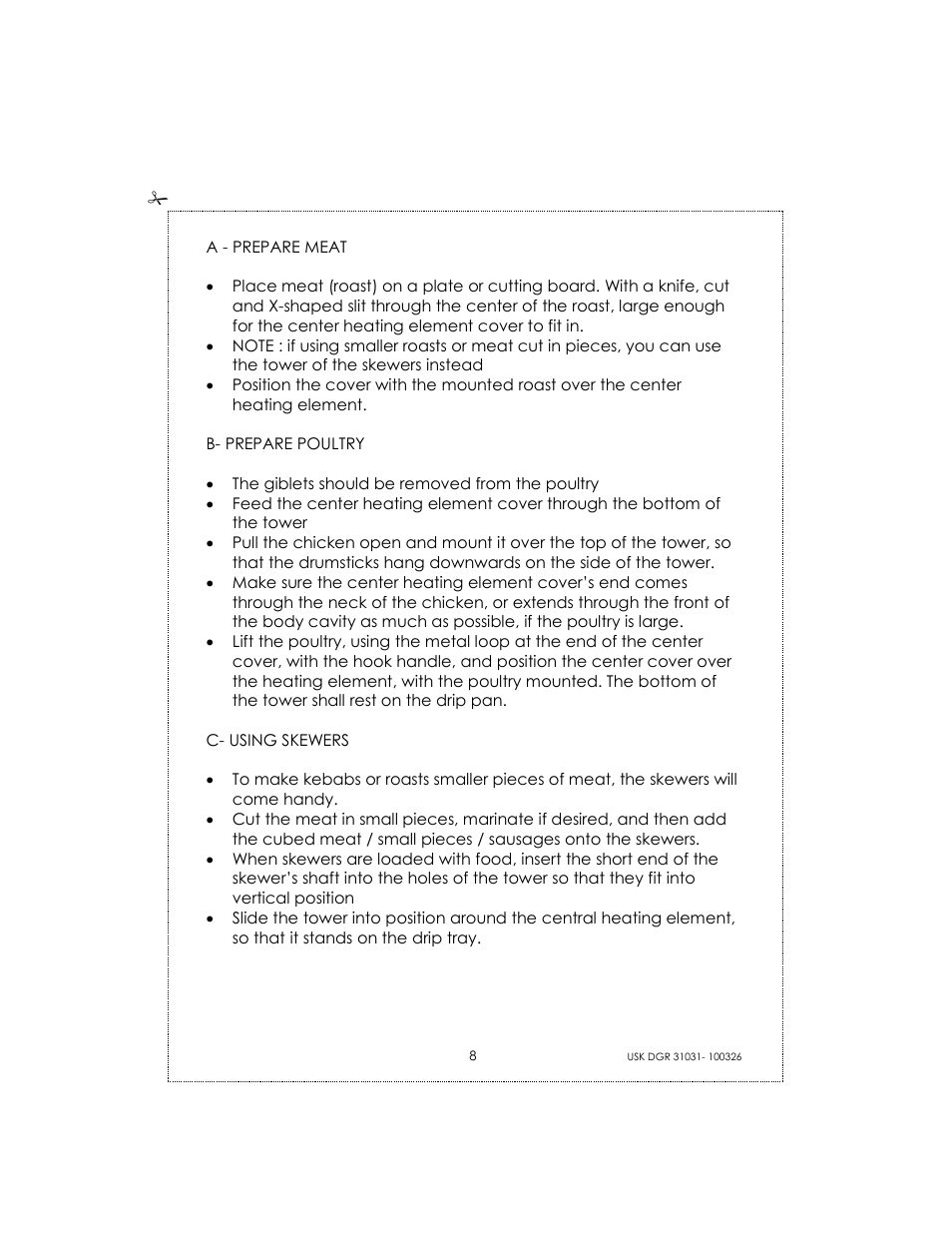 Kalorik USK DGR 31031 User Manual | Page 8 / 16