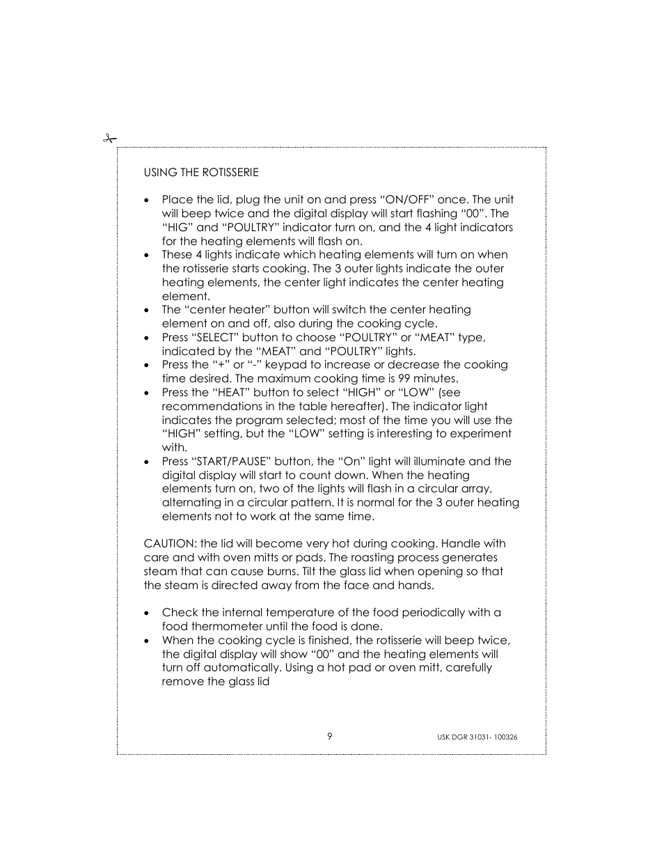 Kalorik USK DGR 31031 User Manual | Page 9 / 16