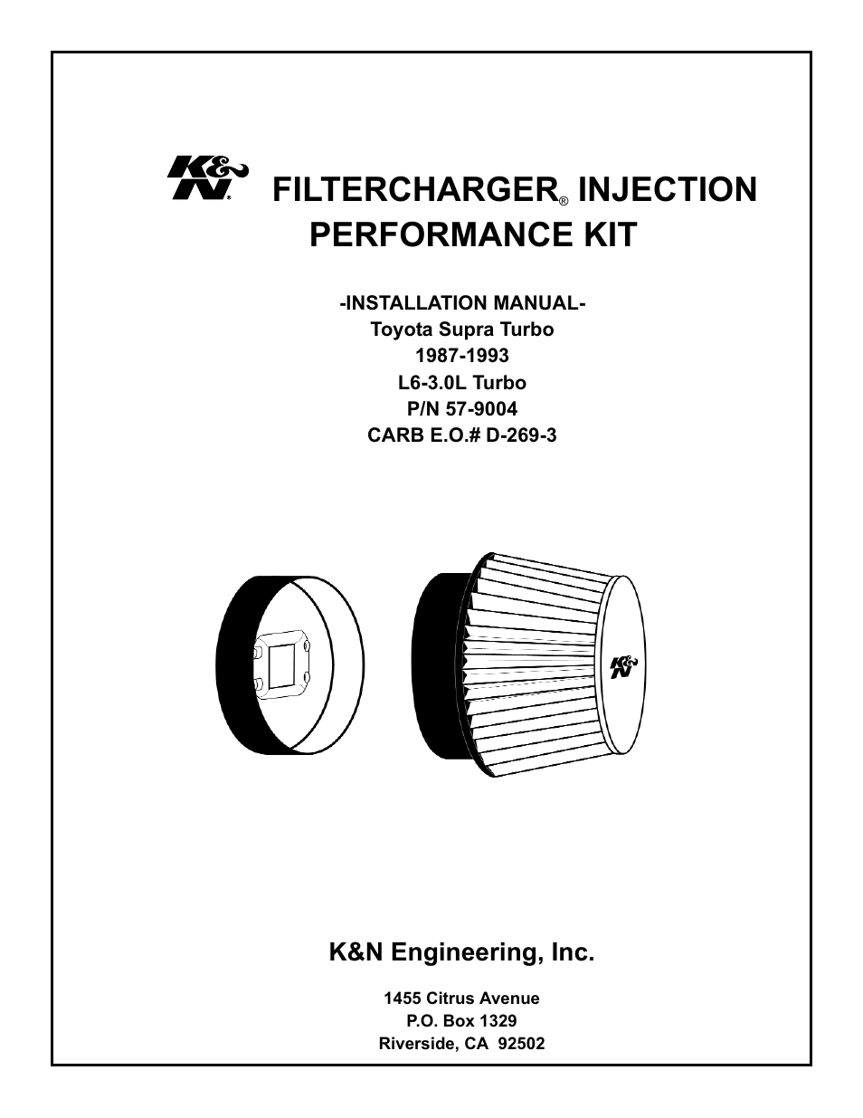 K&N Engineering 57-9004 User Manual | 4 pages