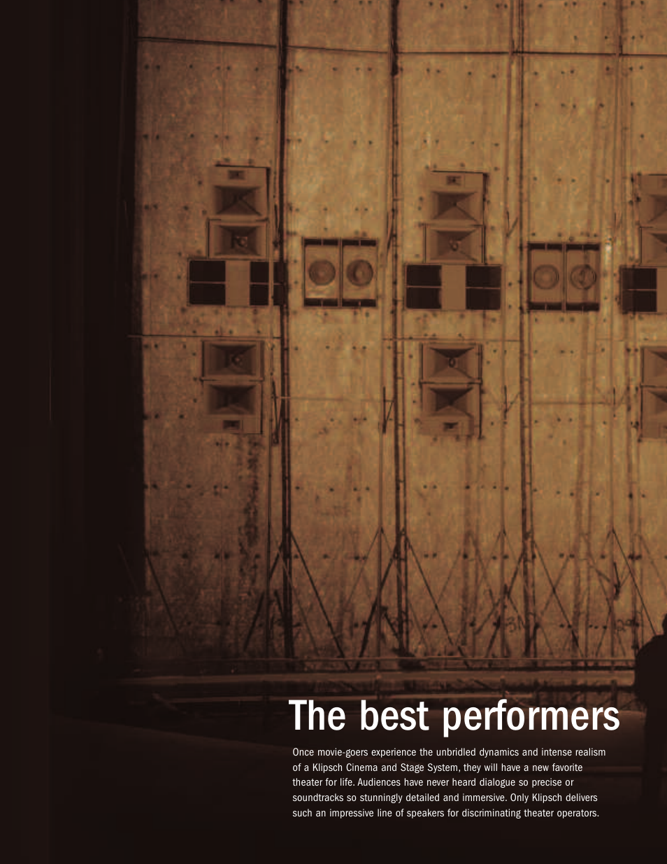 The best performers | Klipsch Professional Cinema Loudspeaker System User Manual | Page 2 / 12
