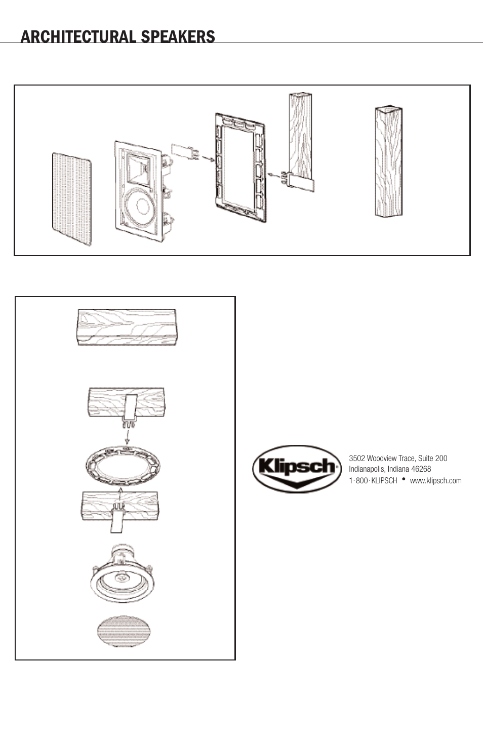 Architectural speakers | Klipsch ARCHITECTURAL SPEAKERS User Manual | Page 24 / 24