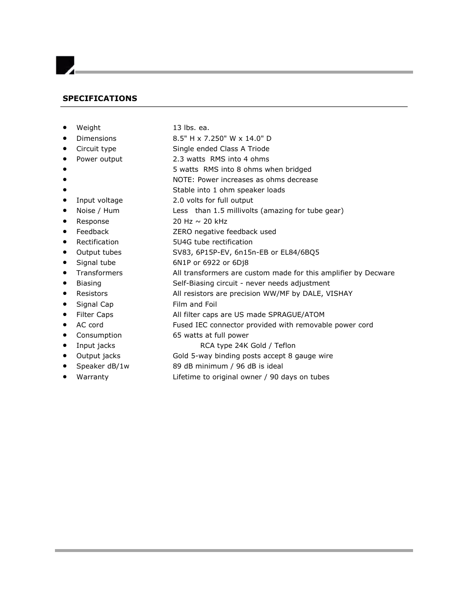 Klipsch SE84ZS User Manual | Page 10 / 11