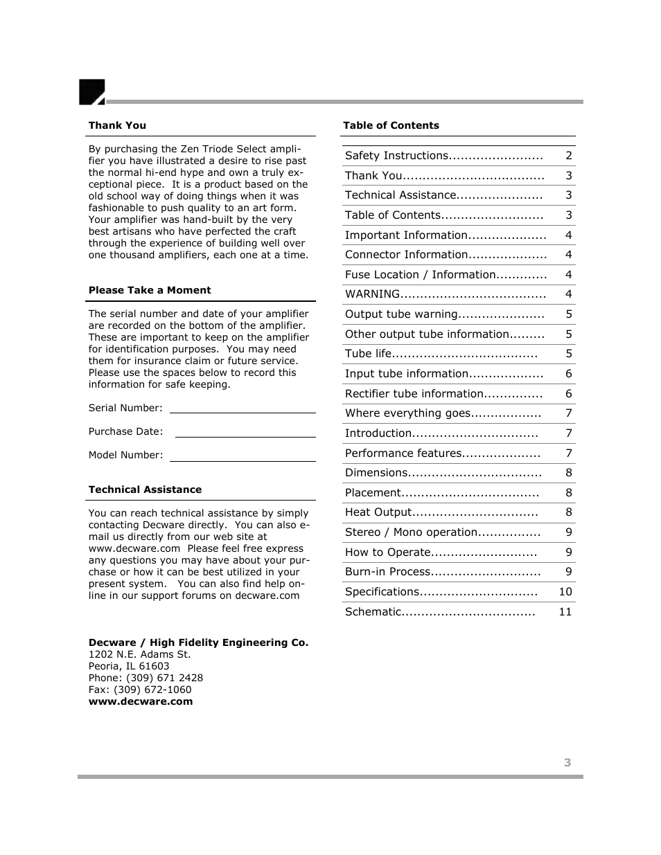 Klipsch SE84ZS User Manual | Page 3 / 11