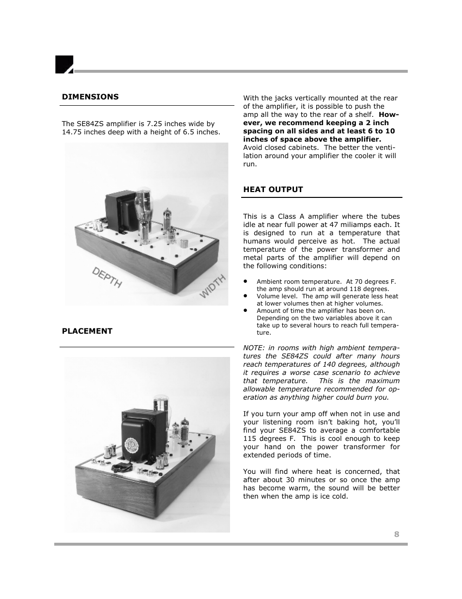 Klipsch SE84ZS User Manual | Page 8 / 11