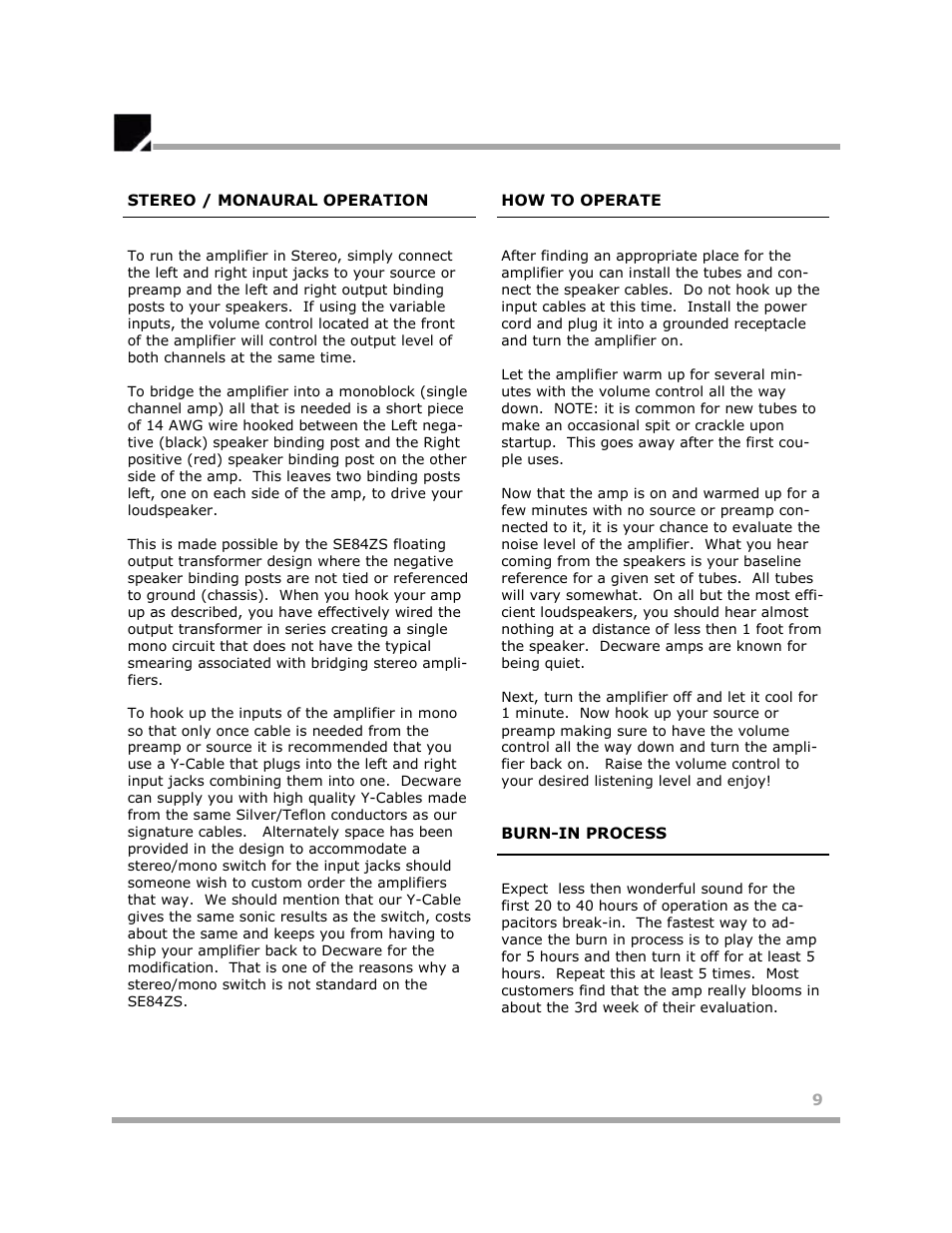 Klipsch SE84ZS User Manual | Page 9 / 11