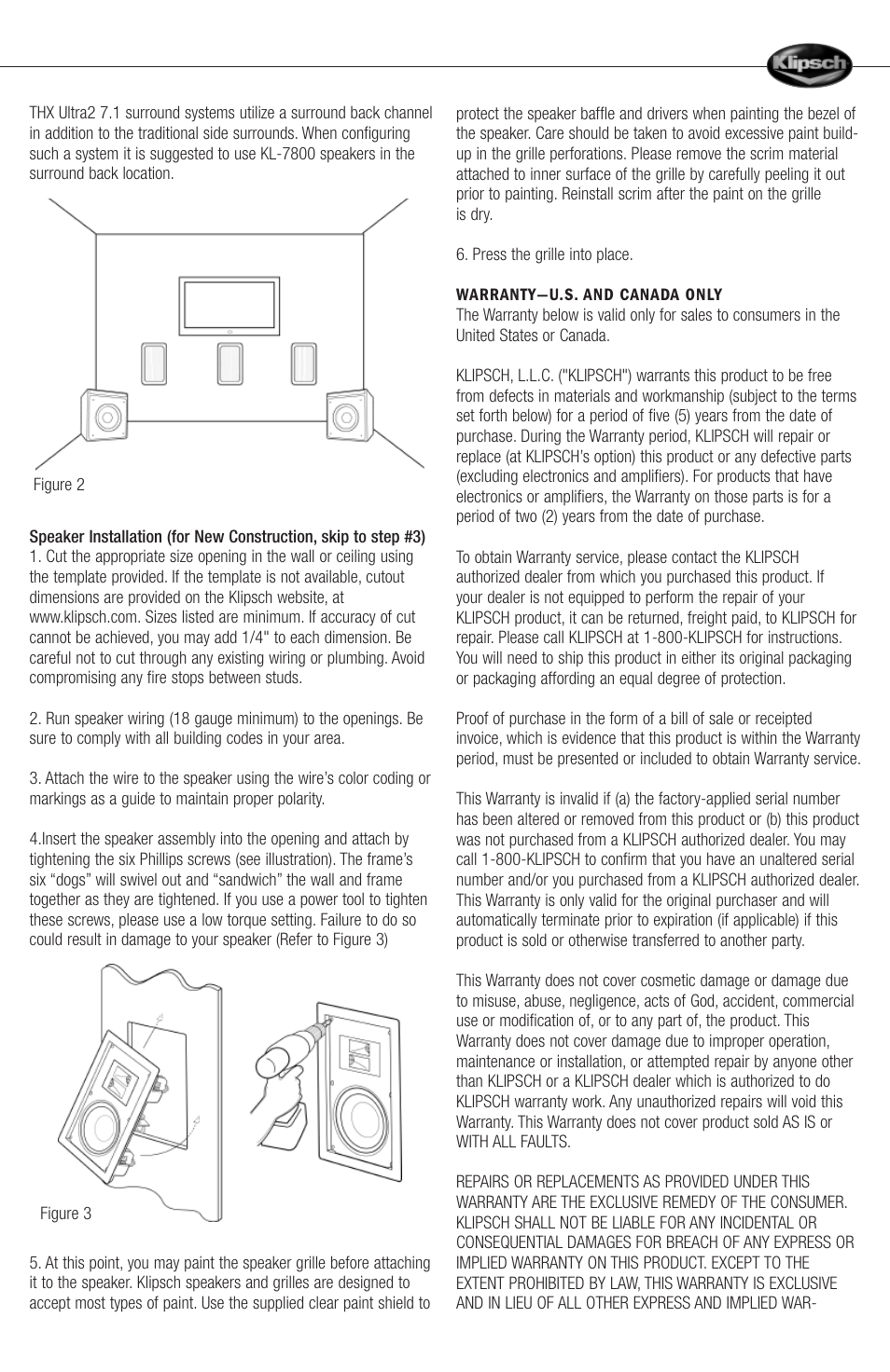Klipsch THX ULTRA2 User Manual | Page 3 / 20