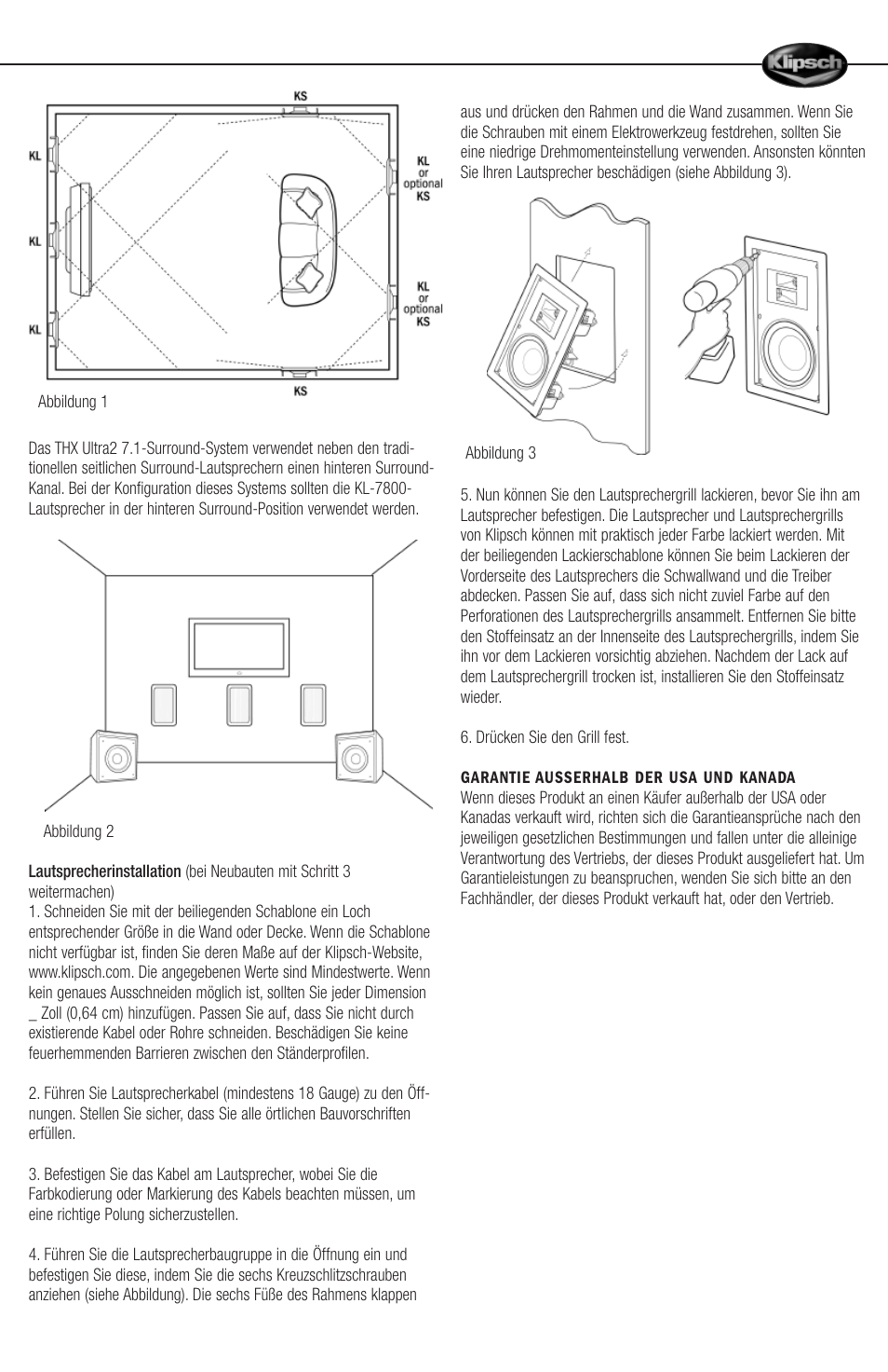Klipsch THX ULTRA2 User Manual | Page 9 / 20