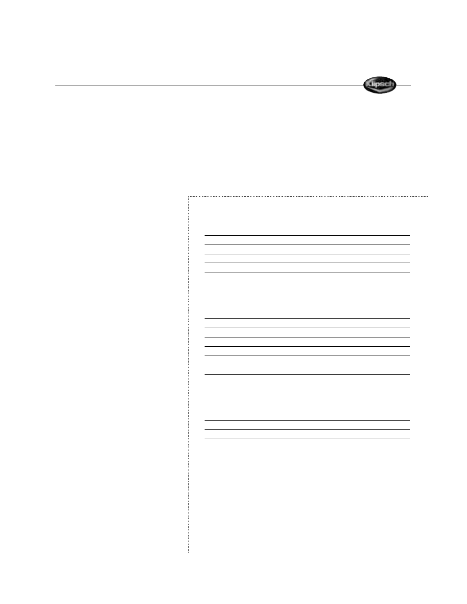 Klipsch Reference Series User Manual | Page 23 / 24