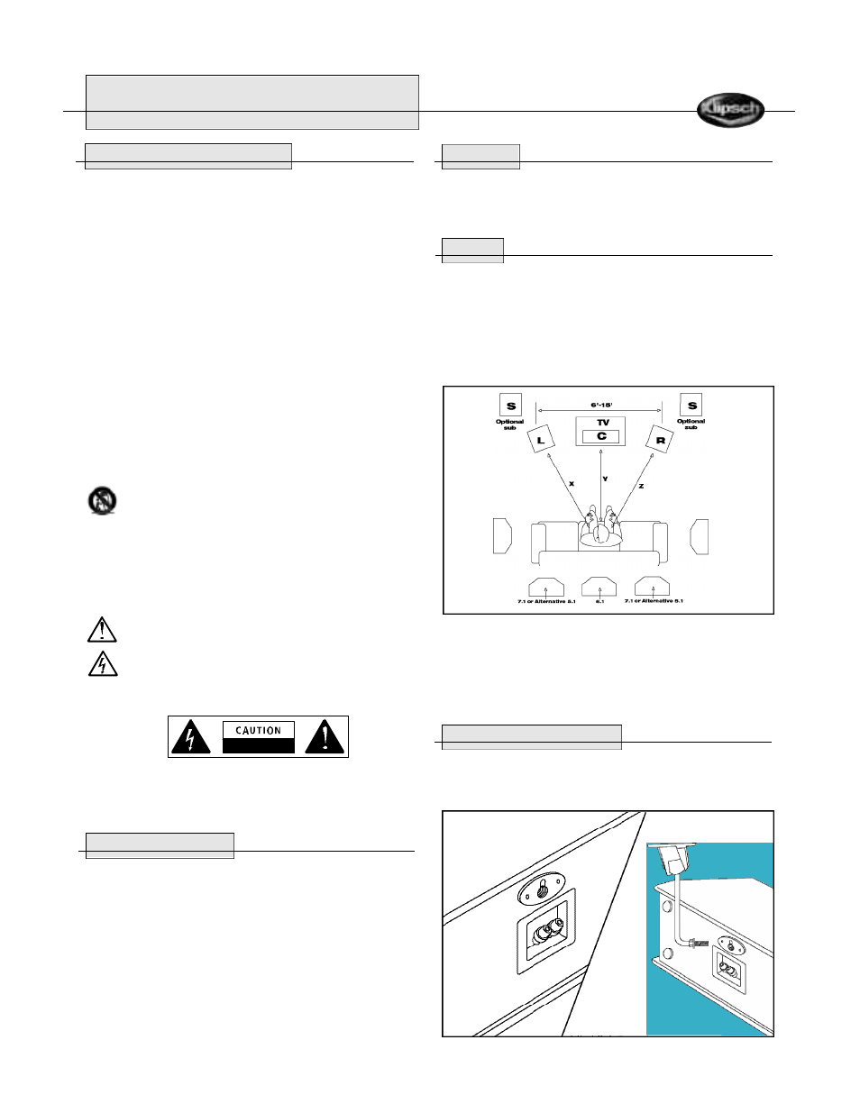 Reference series | Klipsch REFERENCE SURROUND LOUDSPEAKERS User Manual | Page 14 / 20