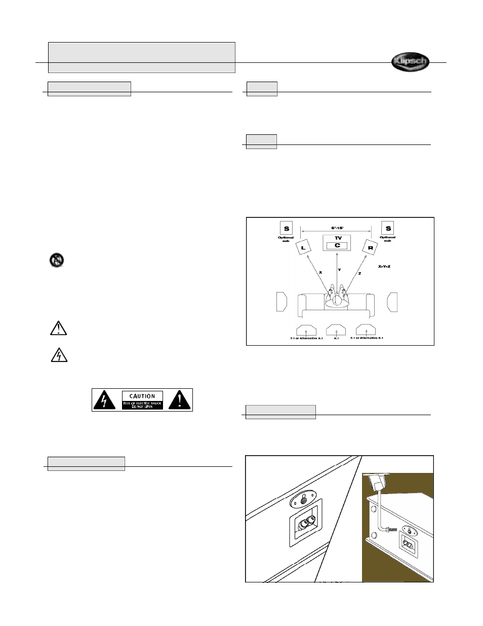 Reference series | Klipsch REFERENCE SURROUND LOUDSPEAKERS User Manual | Page 2 / 20