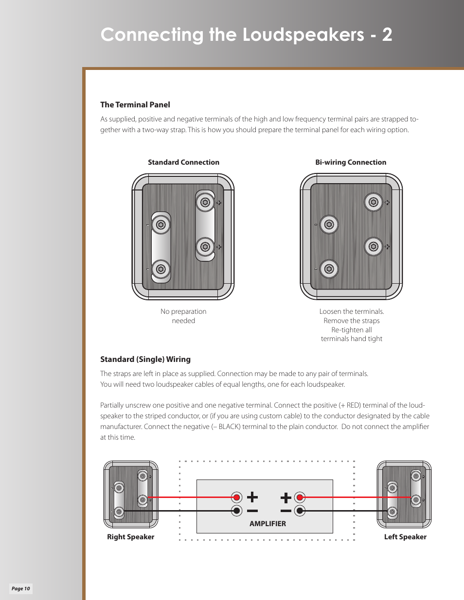 Connecting the loudspeakers - 2 | Klipsch Palladium P-27C User Manual | Page 10 / 20