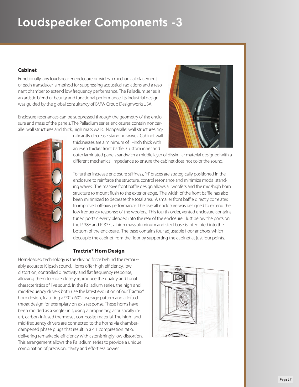 Loudspeaker components -3 | Klipsch Palladium P-27C User Manual | Page 17 / 20