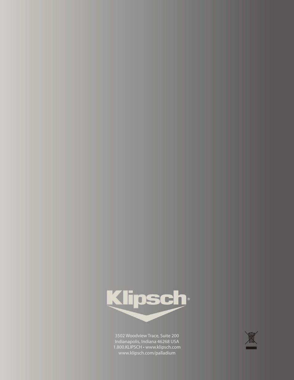 Klipsch Palladium P-27C User Manual | Page 20 / 20