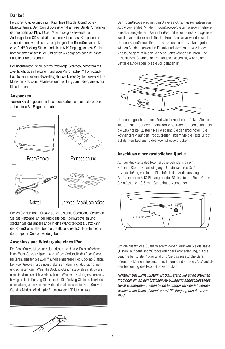 Klipsch ROOMGROOVE User Manual | Page 21 / 68