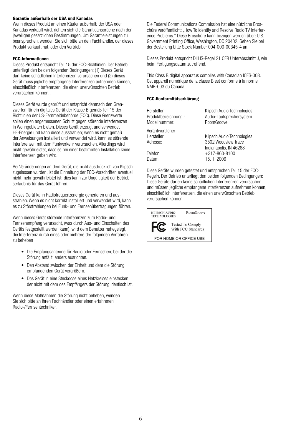 Klipsch ROOMGROOVE User Manual | Page 25 / 68