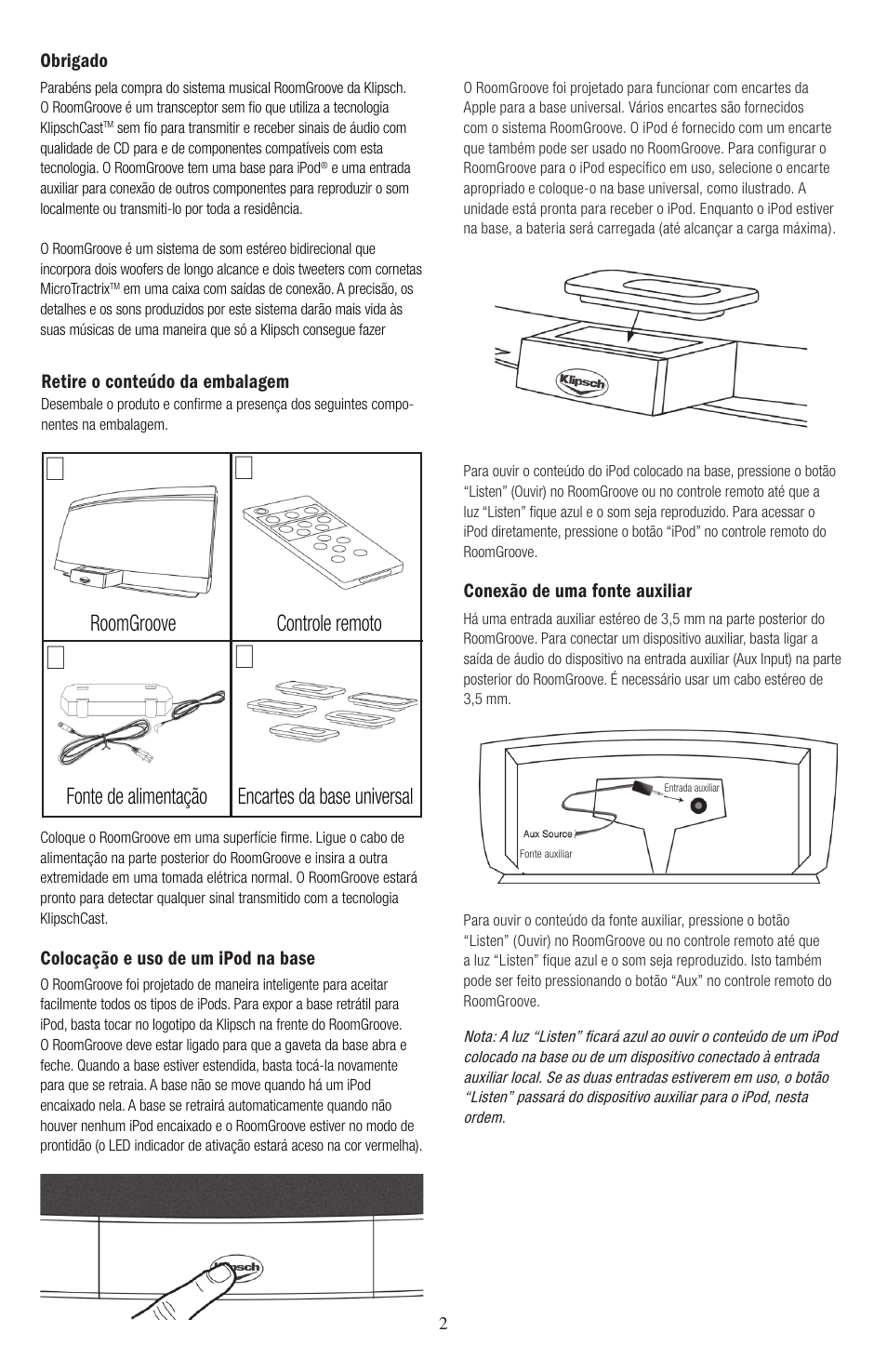 Klipsch ROOMGROOVE User Manual | Page 33 / 68