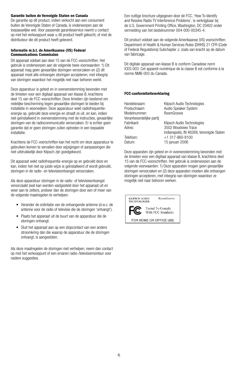 Klipsch ROOMGROOVE User Manual | Page 55 / 68