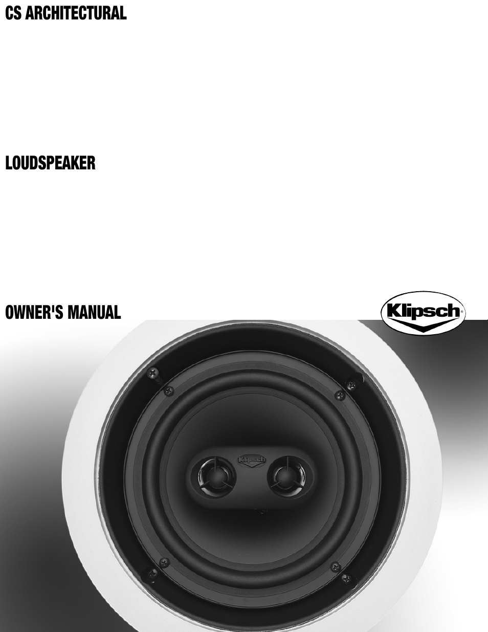 Klipsch CS ARCHITECTURAL User Manual | 4 pages