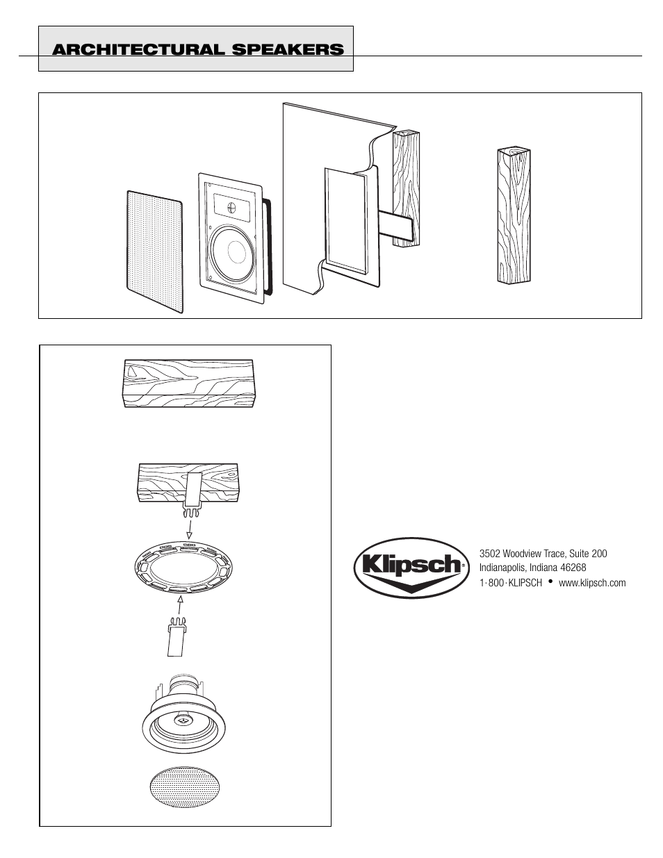 Architectural speakers | Klipsch CS ARCHITECTURAL User Manual | Page 4 / 4