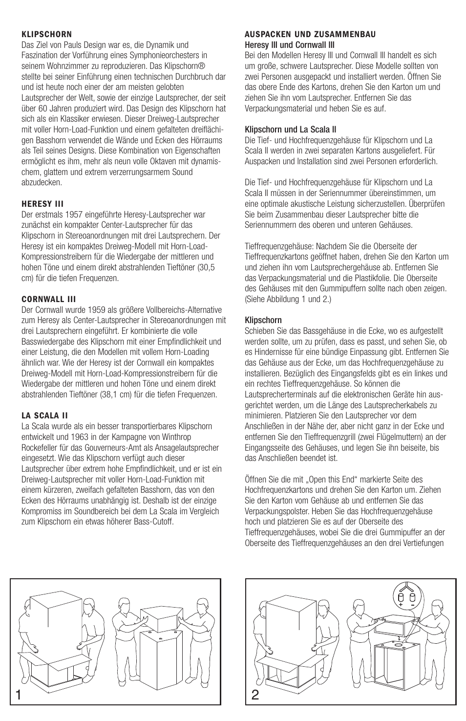 Klipsch Heritage Series Heresy III User Manual | Page 12 / 37