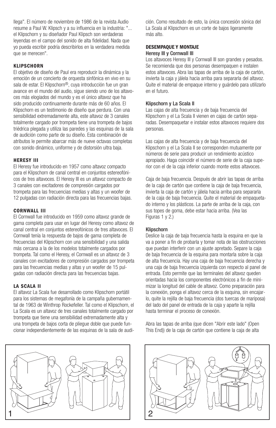 Klipsch Heritage Series Heresy III User Manual | Page 24 / 37