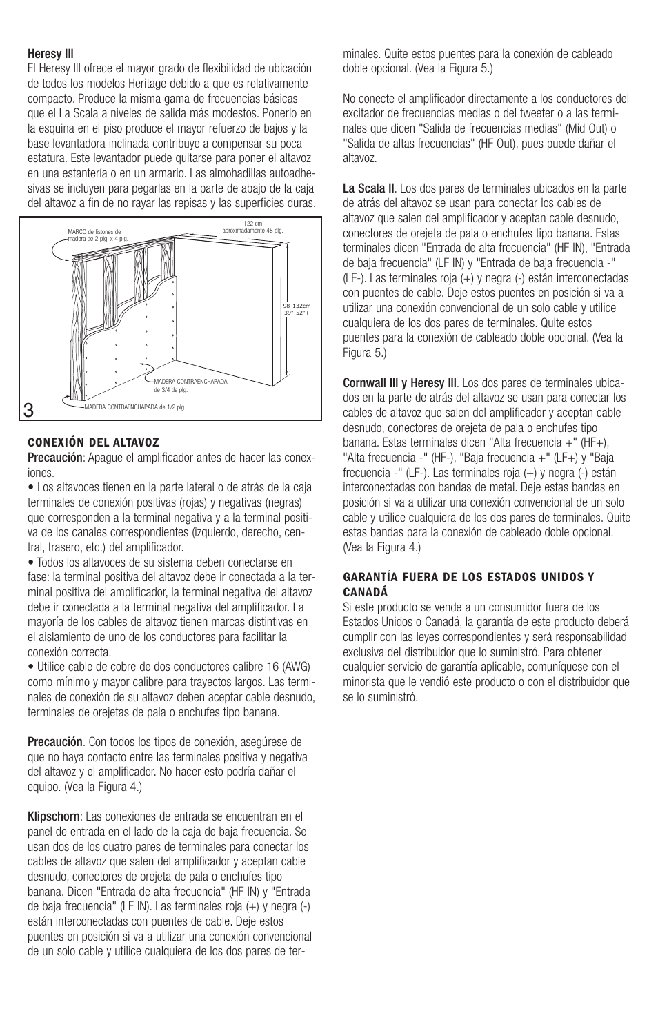Klipsch Heritage Series Heresy III User Manual | Page 26 / 37