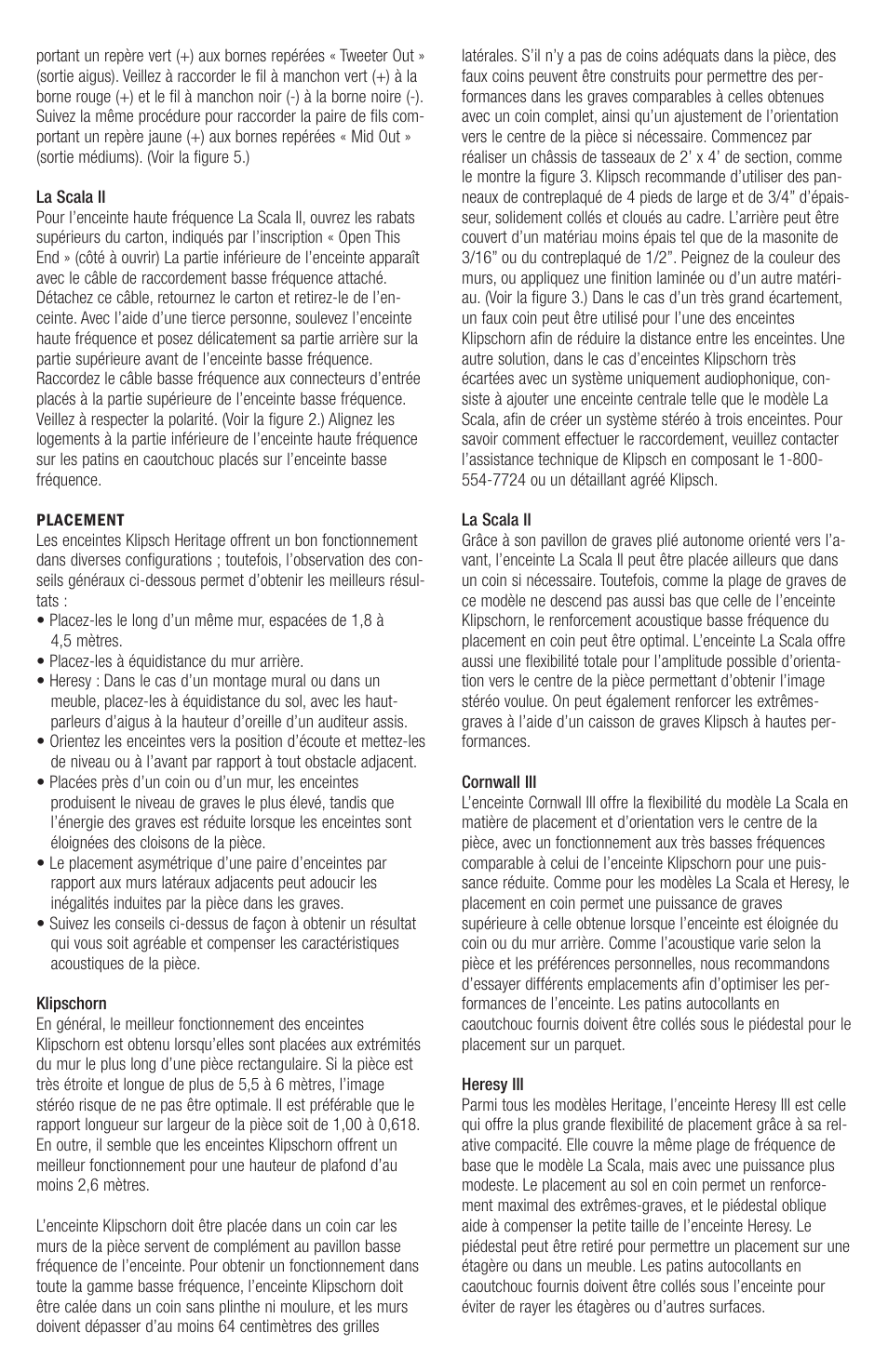 Klipsch Heritage Series Heresy III User Manual | Page 8 / 37