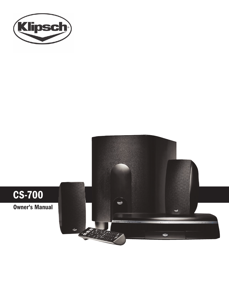 Klipsch DVD Audio/Video System CS-700 User Manual | 32 pages
