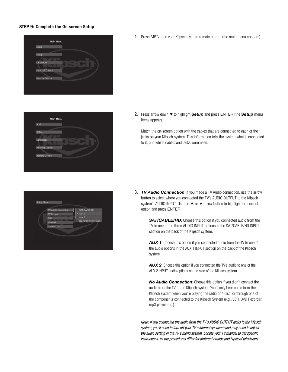 Klipsch DVD Audio/Video System CS-700 User Manual | Page 12 / 32