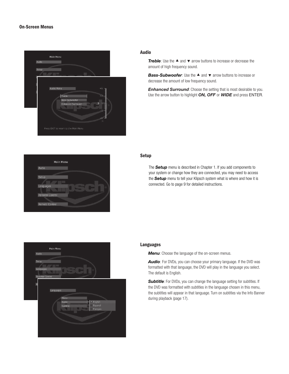 Klipsch DVD Audio/Video System CS-700 User Manual | Page 24 / 32