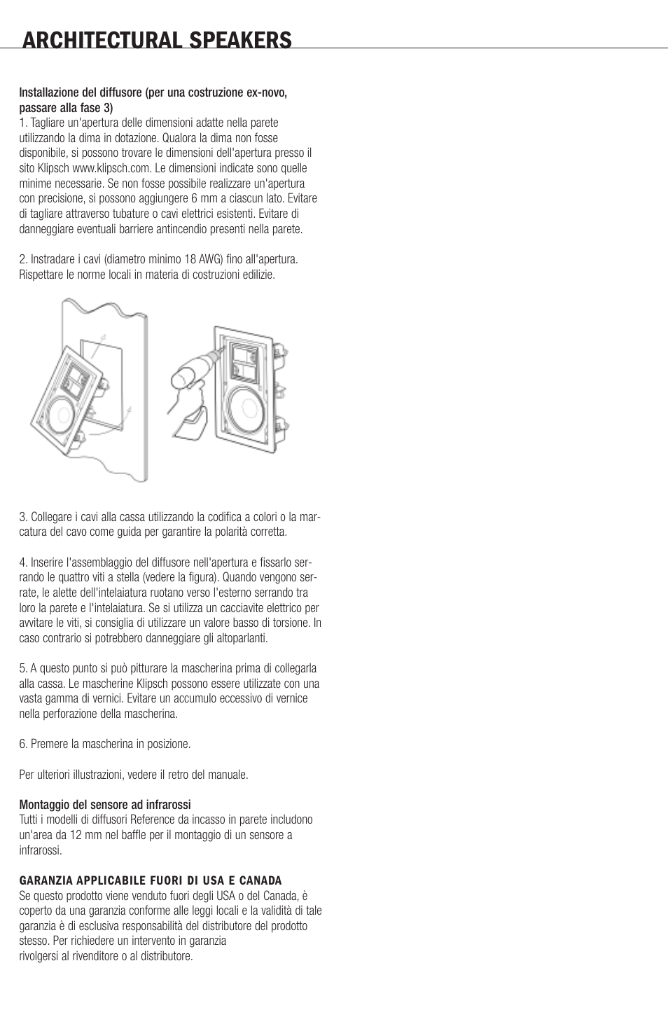 Architectural speakers | Klipsch R-5650-S User Manual | Page 10 / 20