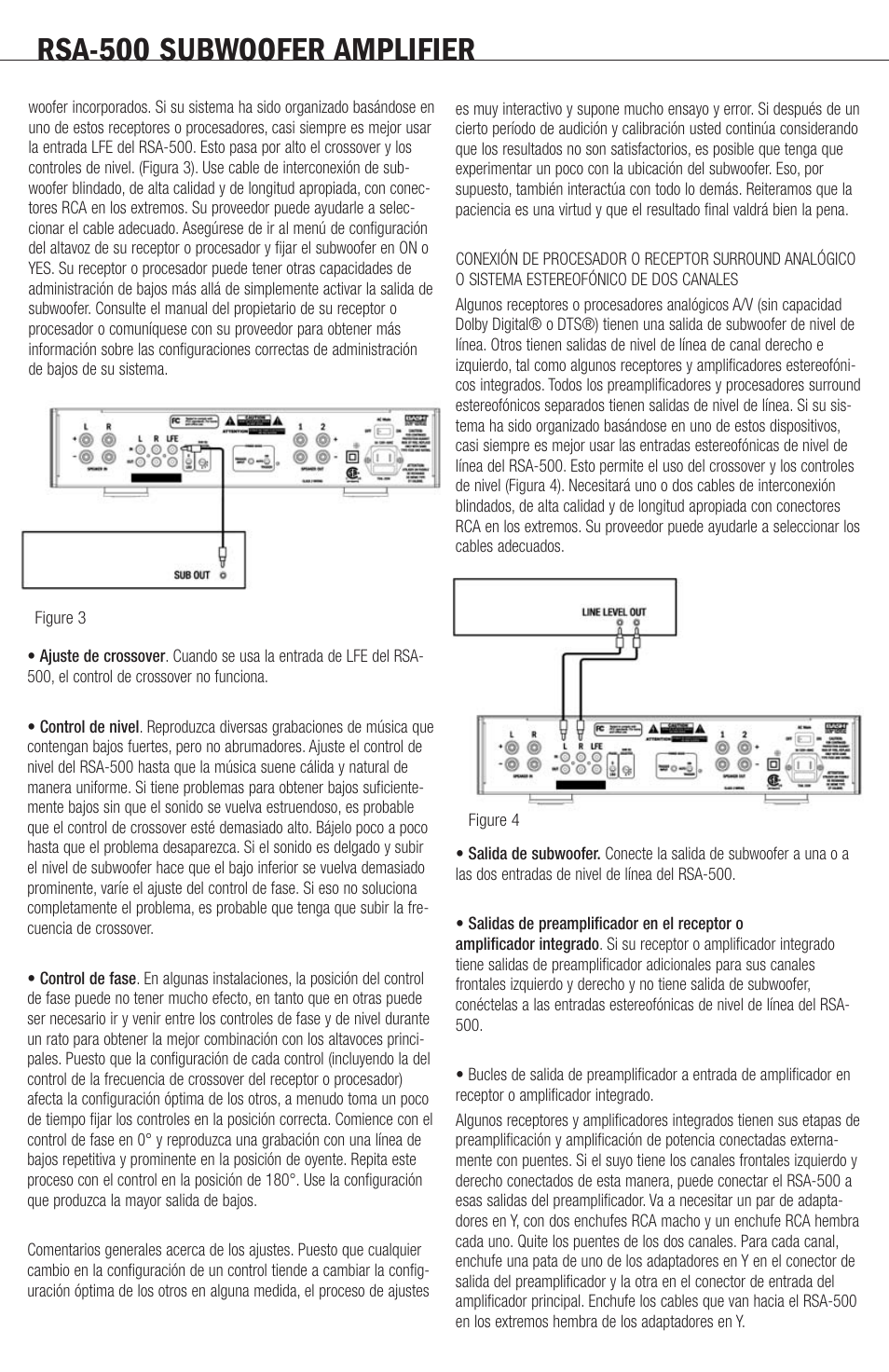 Rsa-500 subwoofer amplifier | Klipsch RSA-500 User Manual | Page 14 / 16