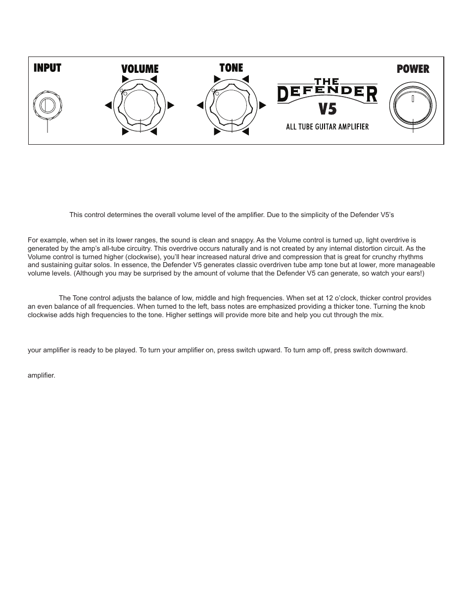 V5 front panel | Kustom V5 User Manual | Page 6 / 12