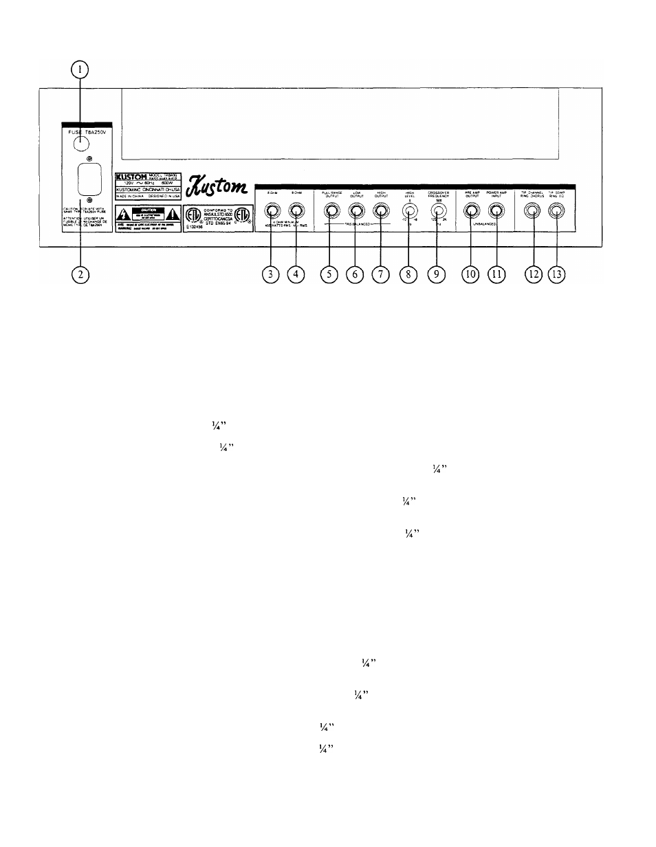 Kustom TRB4OOH User Manual | Page 3 / 4