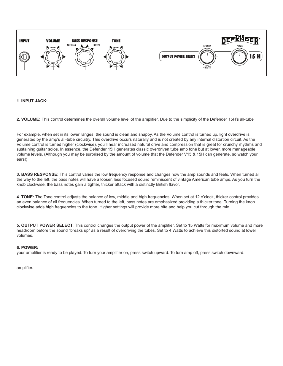 15h front panel | Kustom V15 User Manual | Page 6 / 11
