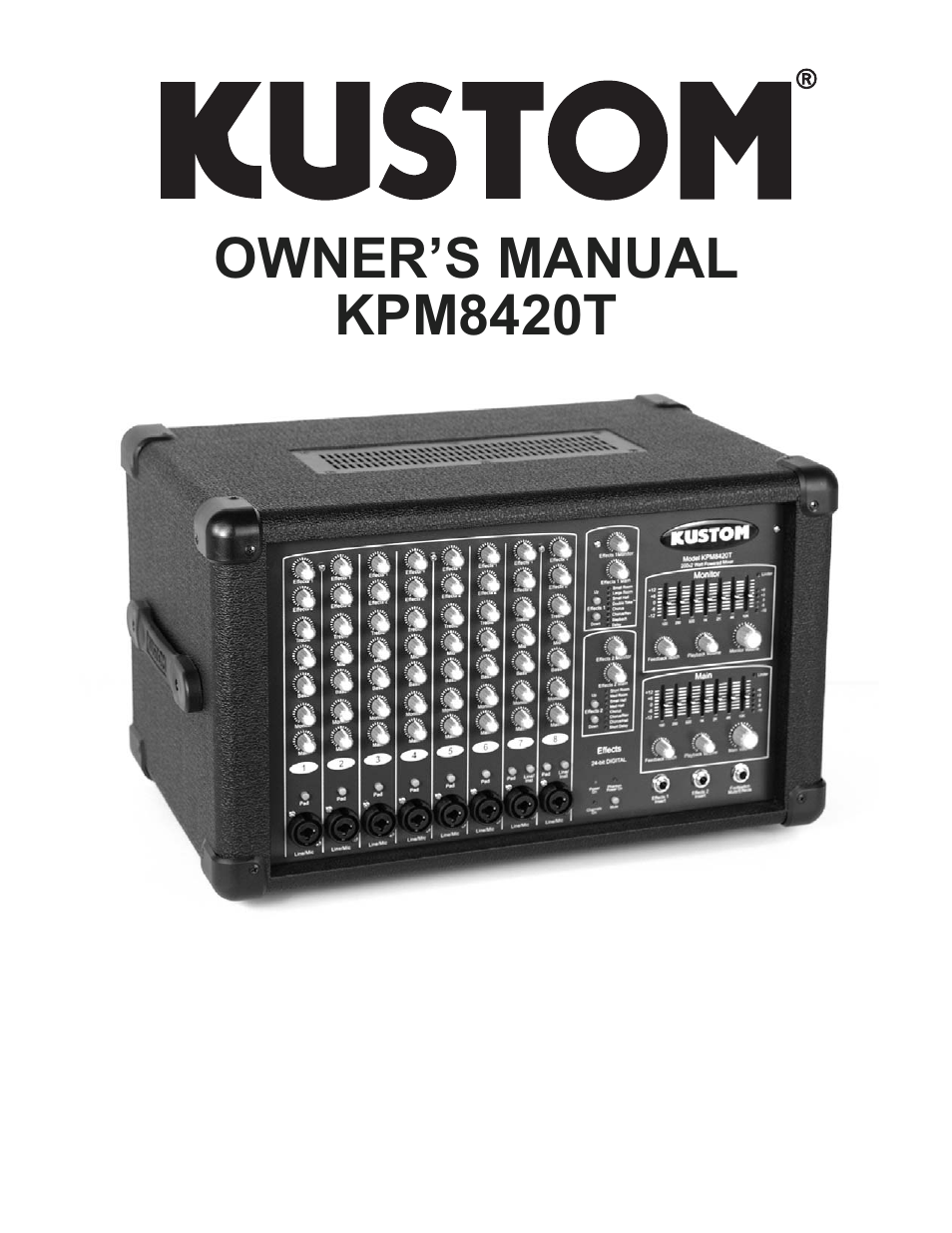 Kustom KPM 8420T User Manual | 16 pages