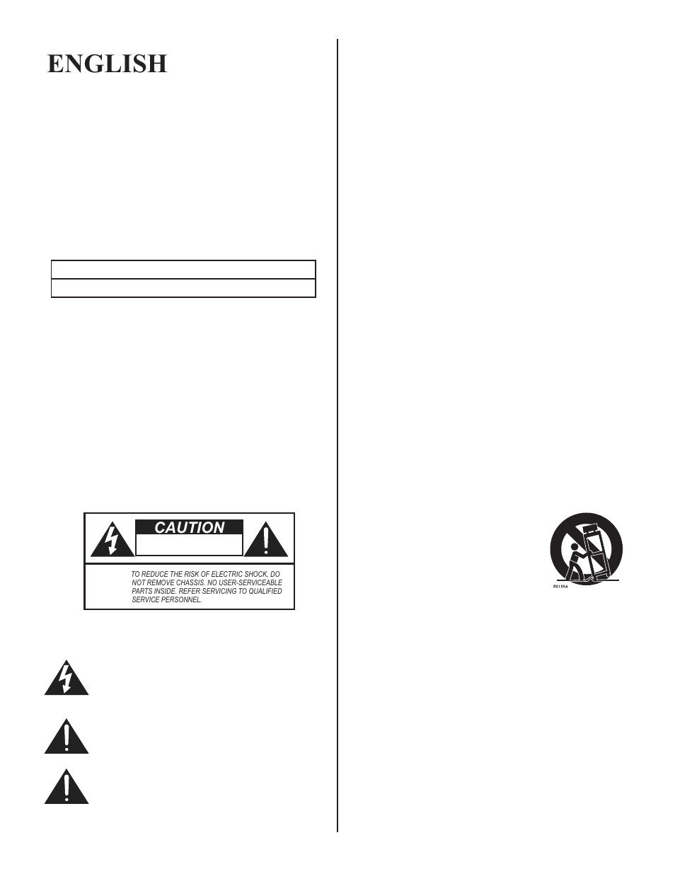 English, Caution | Kustom KPM 8420T User Manual | Page 2 / 16