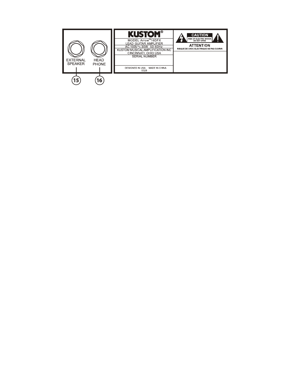 Kustom Arrow 16DFX User Manual | Page 5 / 8
