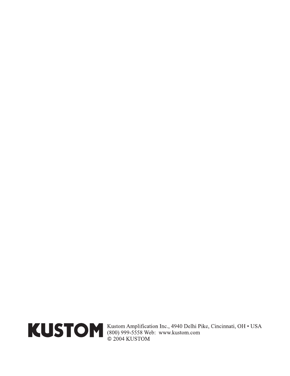Kustom GROOVE 410H User Manual | Page 8 / 8
