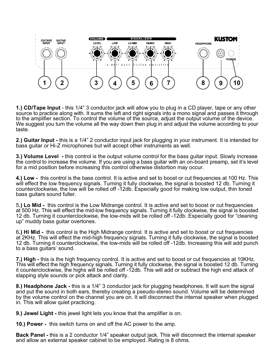 Kustom KBA16 User Manual | Page 3 / 4