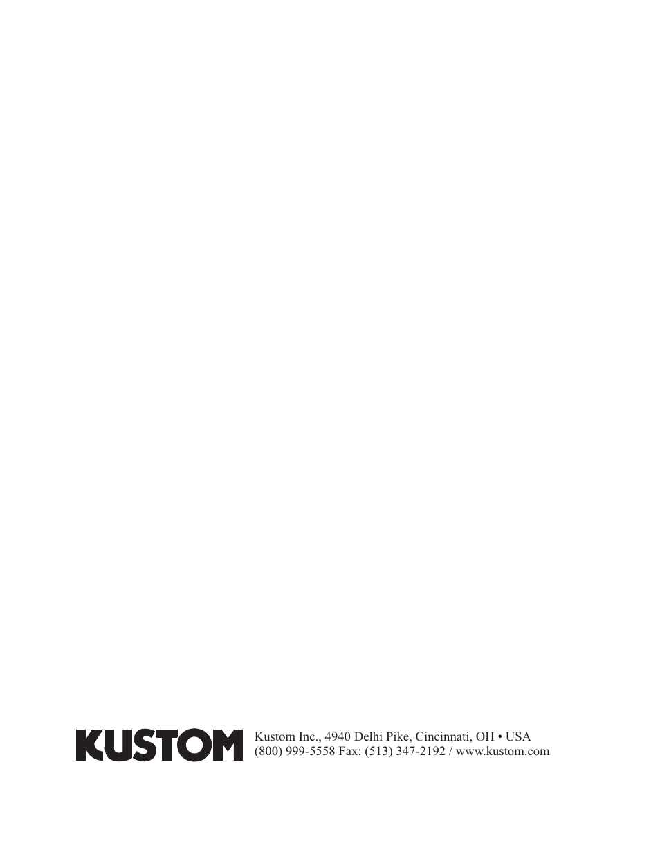 Kustom Quad 200 HD User Manual | Page 7 / 7