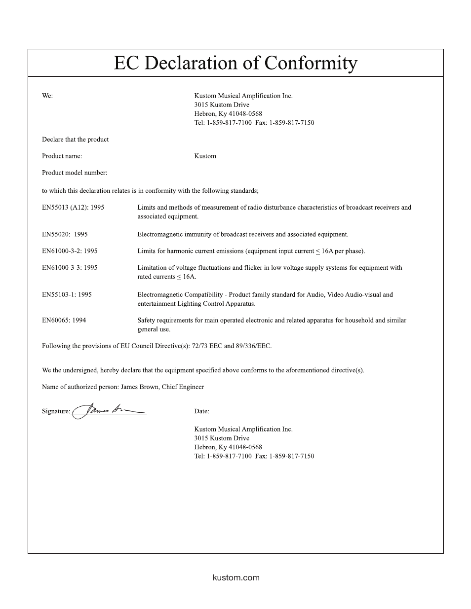 Kustom KG100FX212 User Manual | Page 10 / 12